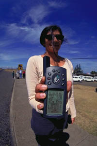 GPS unit on the equator